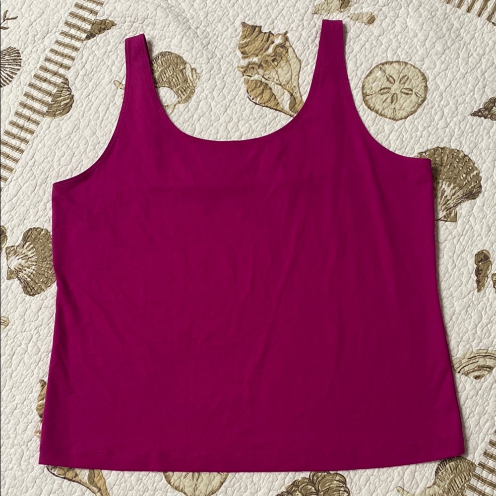 CHICOS Magenta Tank Top. Size 3.